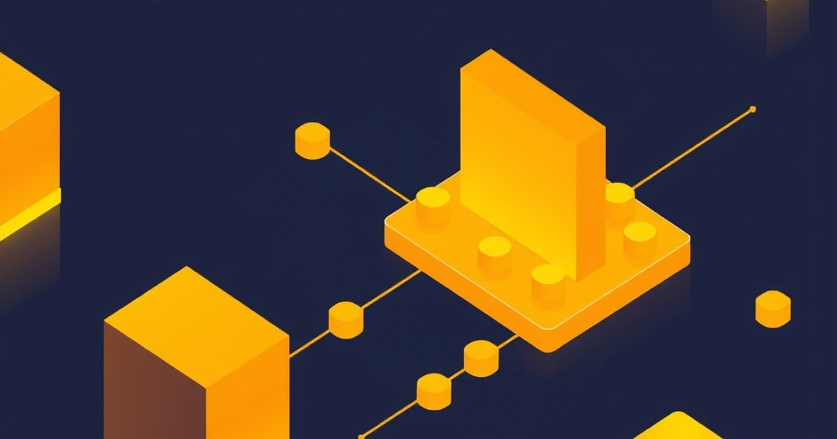 Isometric breakdown of seven MLOps layers including versioning, tracking, orchestration, and serving